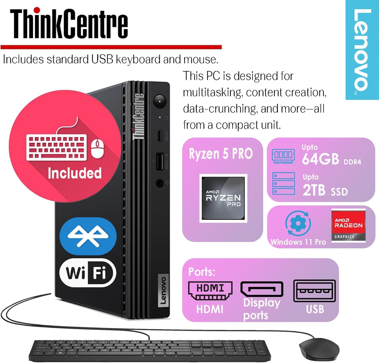 Amazon.com: Lenovo ThinkCentre M75q Business Mini Desktop Computer